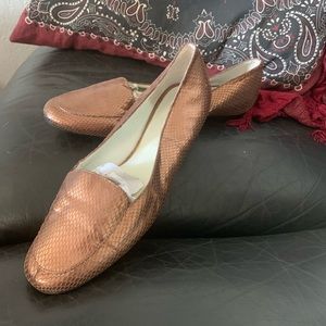 EUC Etienne Aigner Bronze - Copper Lucy Flats  Size 8